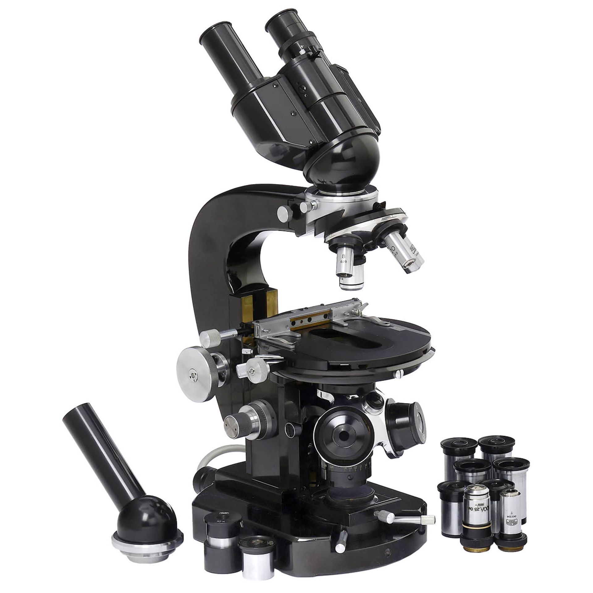 Carl Zeiss Lp E (Lumipan) Binocular Microscope, c. 1948 - Bild 2 aus 4