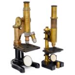 2 Brass Microscopes by Ernst Leitz