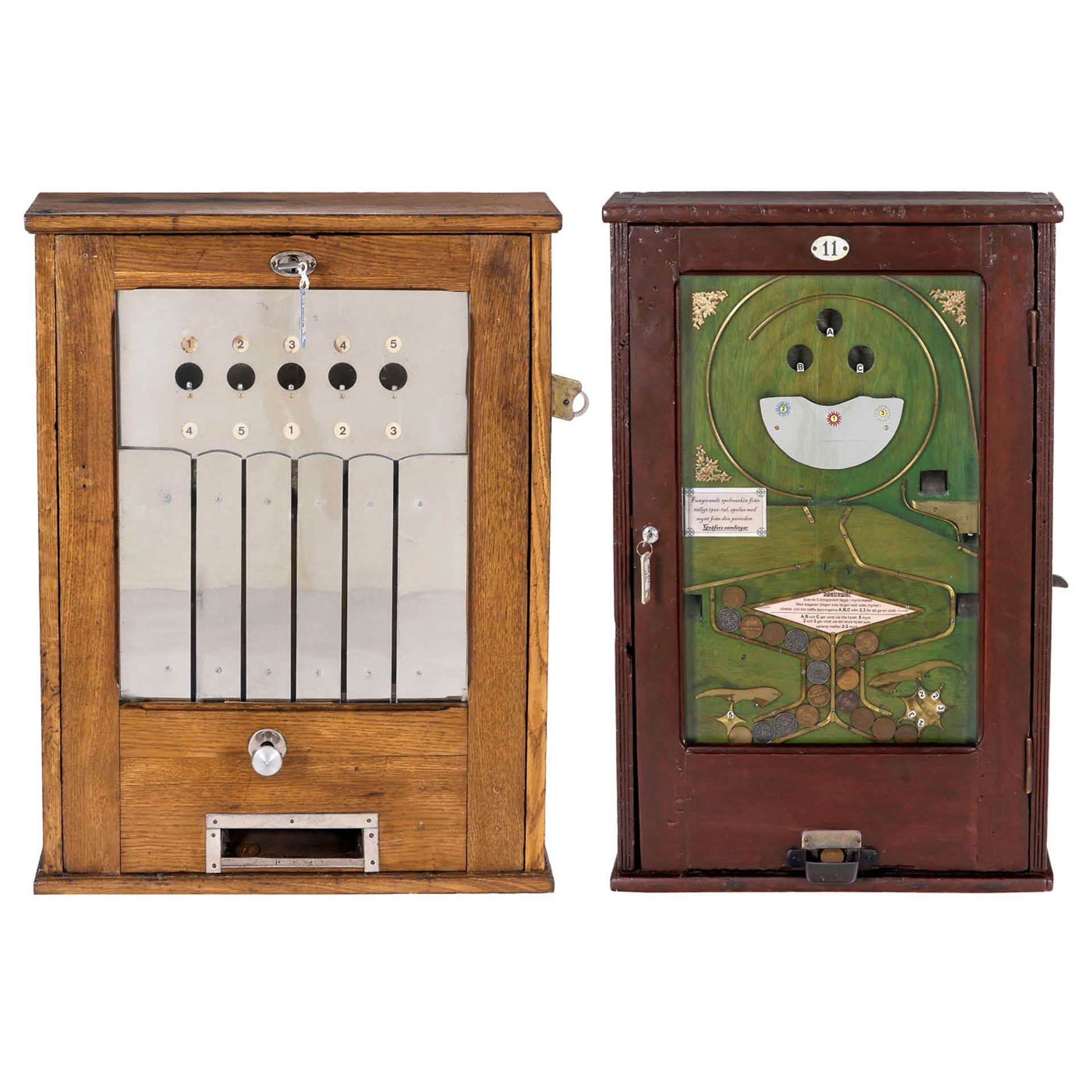 2 Coin-Operated Skill Games, c. 1920