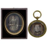 Large Daguerreotype and Daguerreotype Pendant