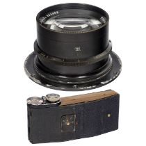 Tessar 4.5/30 cm Lens and Rollfilm Cassette