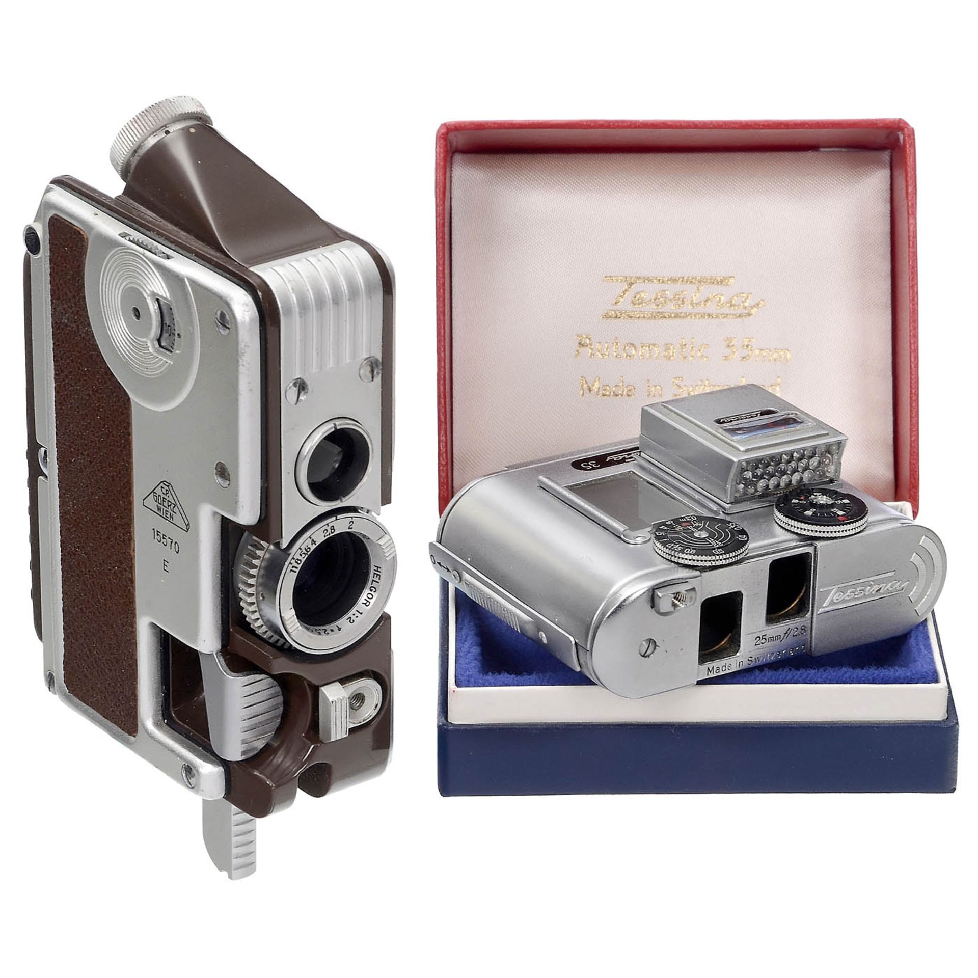 2 Double-Lens Miniature Cameras, c. 1960