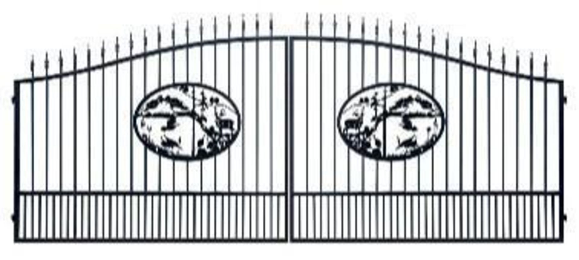 New 20' Bi-Parting Wrought Iron Driveway Gate - Image 3 of 8