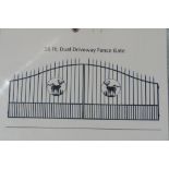 New 16' Bi-Parting Wrought Iron Driveway Gate