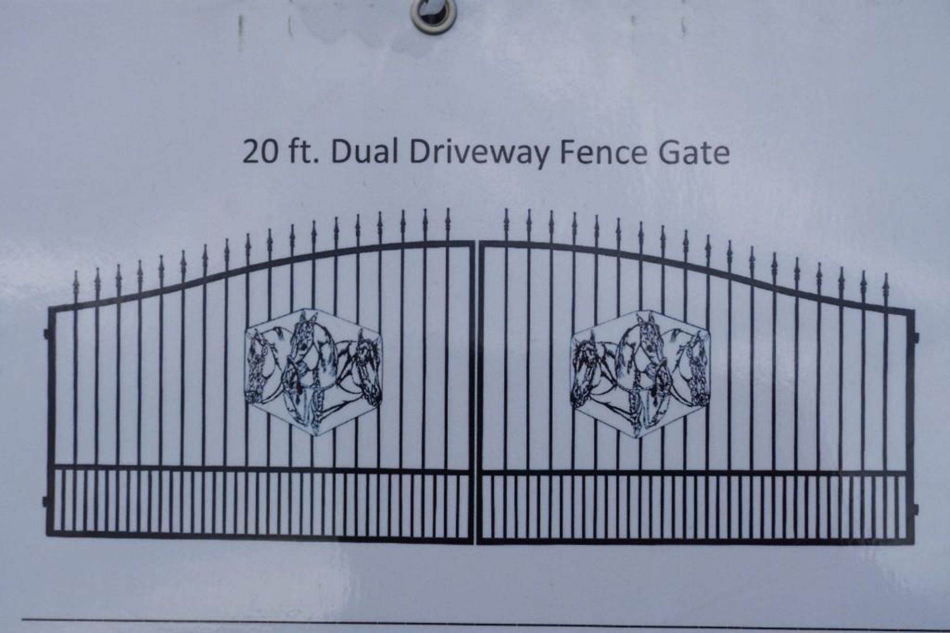 New 20' Bi-Parting Wrought Iron Driveway Gate - Image 7 of 8