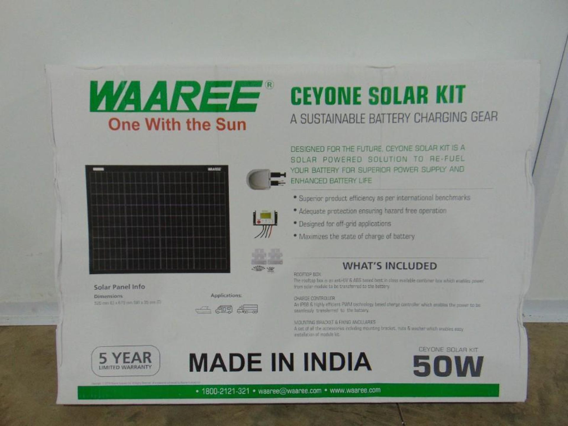 New 50 Watt Waaree Solar Panels - Image 2 of 6