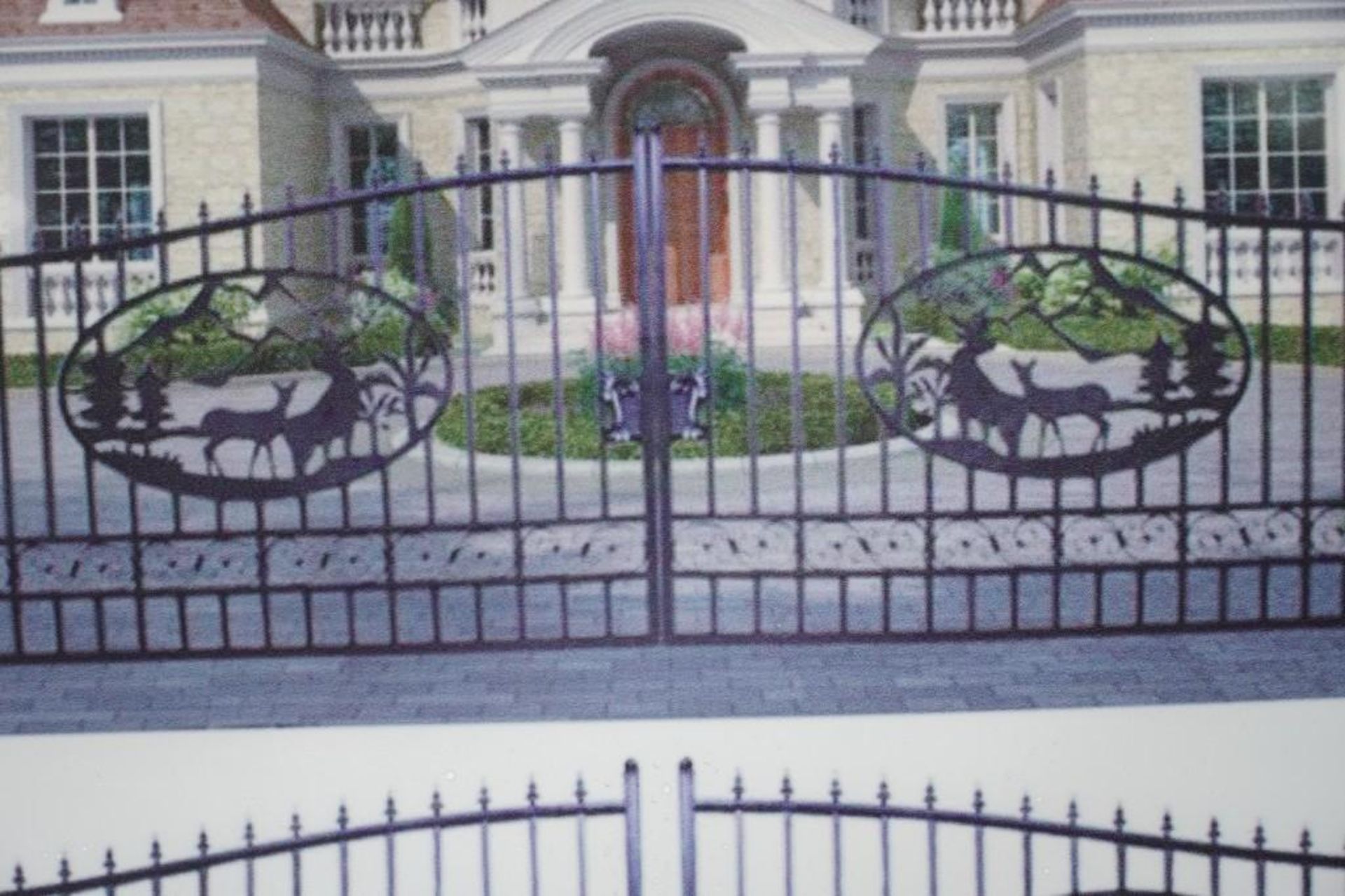 New 20' Bi-Parting Wrought Iron Driveway Gate - Image 4 of 8