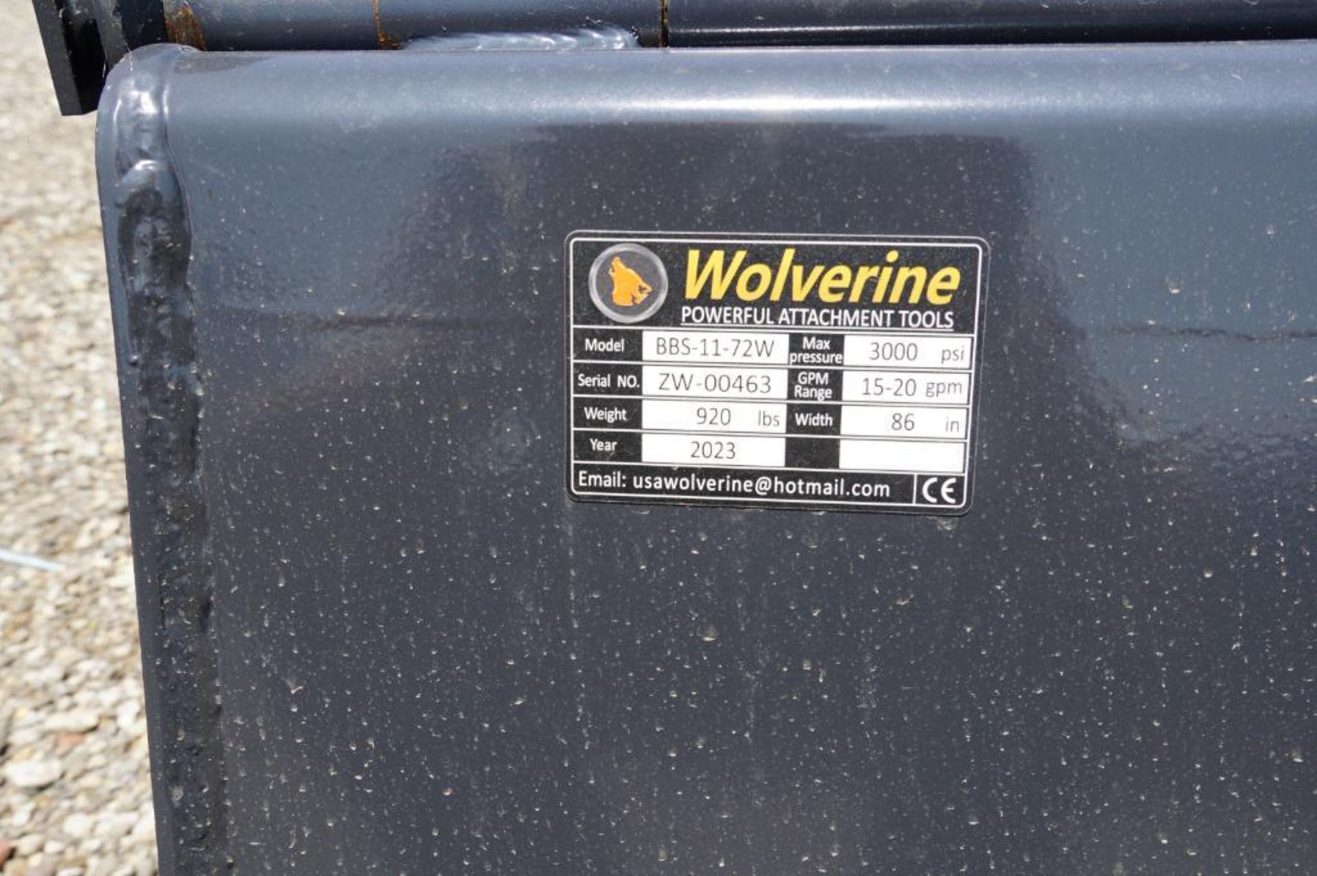 New! 2023 Wolverine Skid Steer Boxbroom Sweeper Attachment - Image 5 of 5