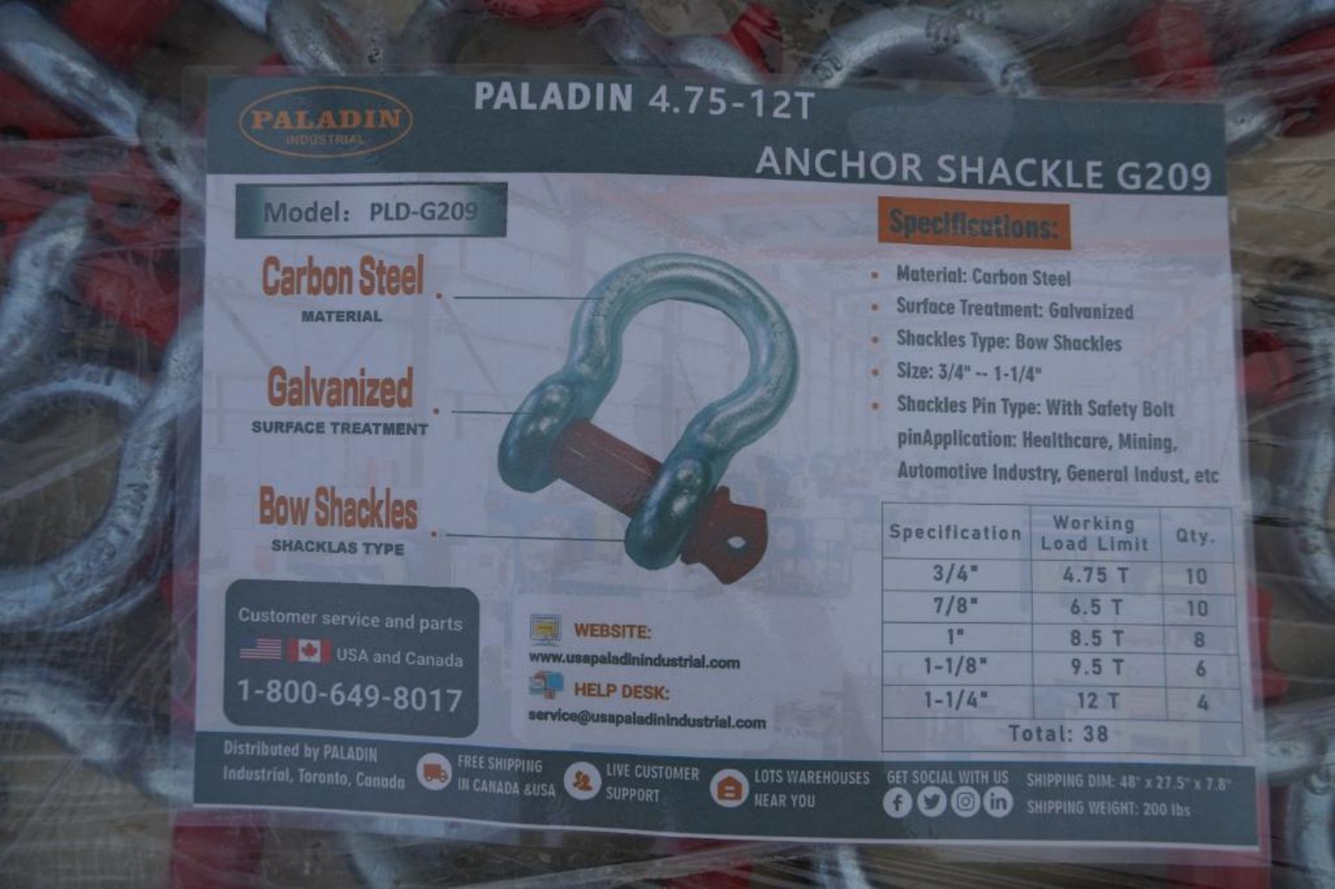 New Paladin 4.75-12T Anchor Shackle G209 - Image 2 of 2