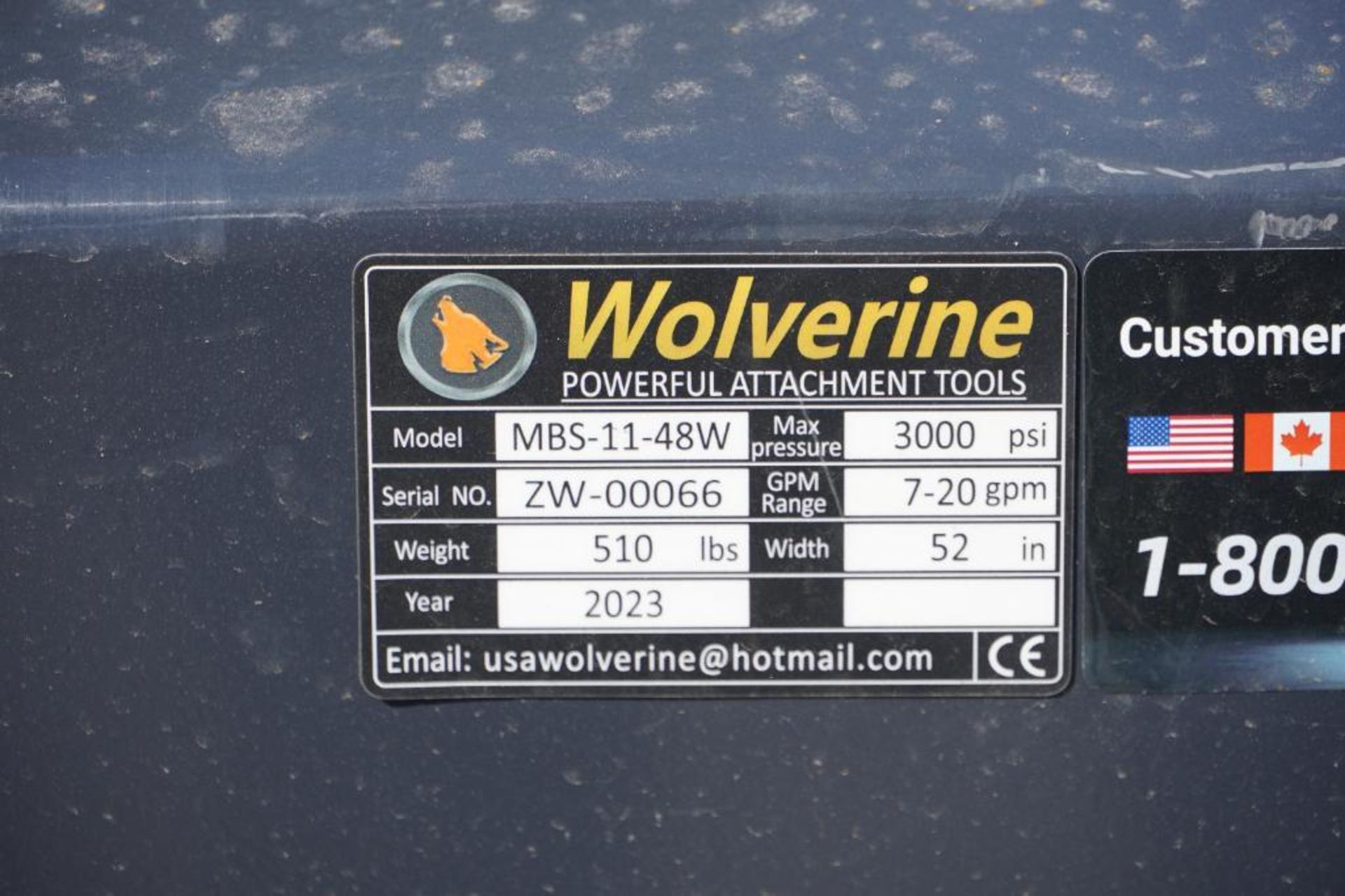 New Mini Skid Steer Wolverine Boxbroom Sweeper Attachment - Image 5 of 5