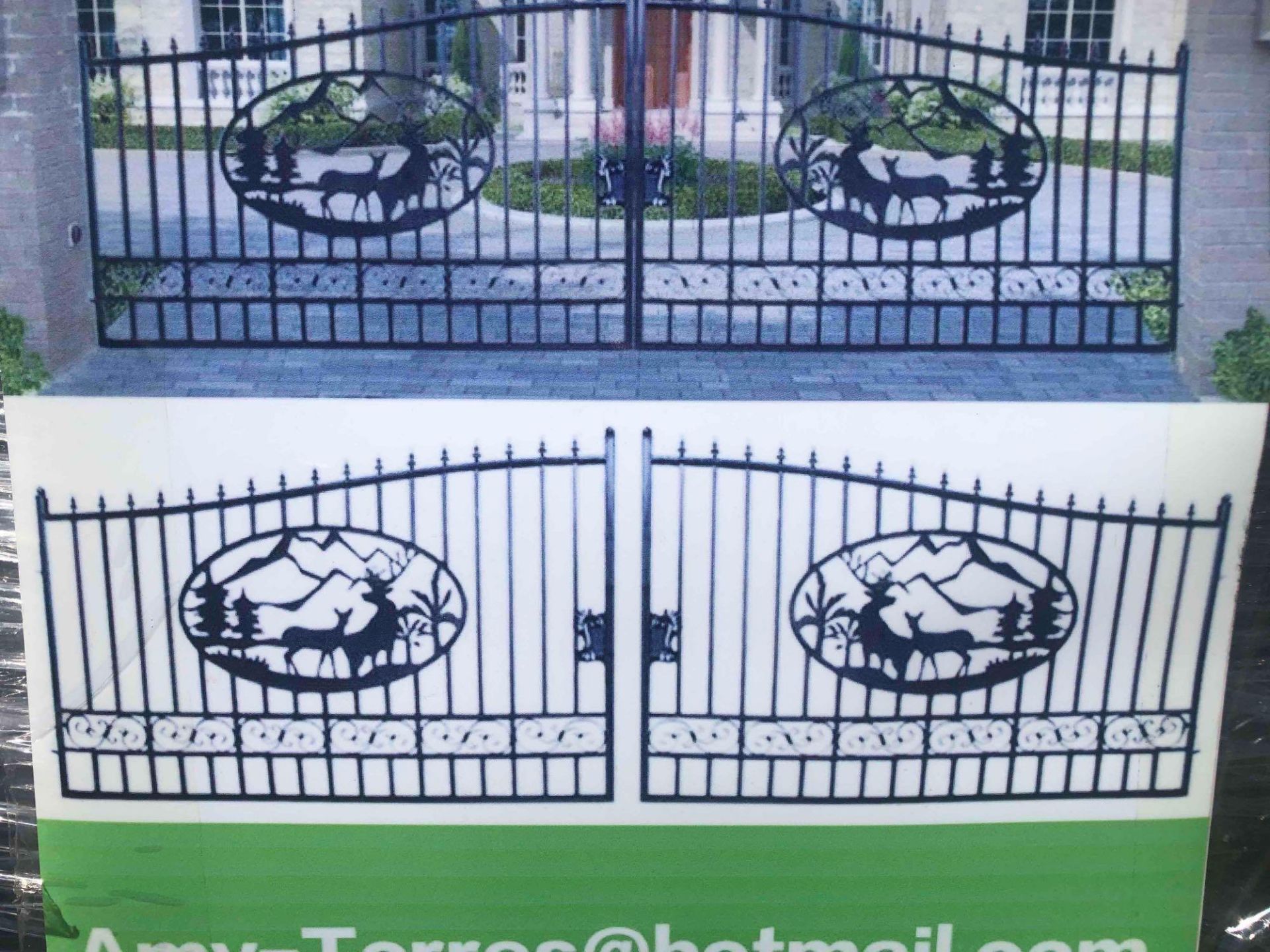New 20' Iron Gate with Deer Logo - Image 2 of 4