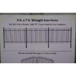 New 7' x 5' Wrought Iron Fencing