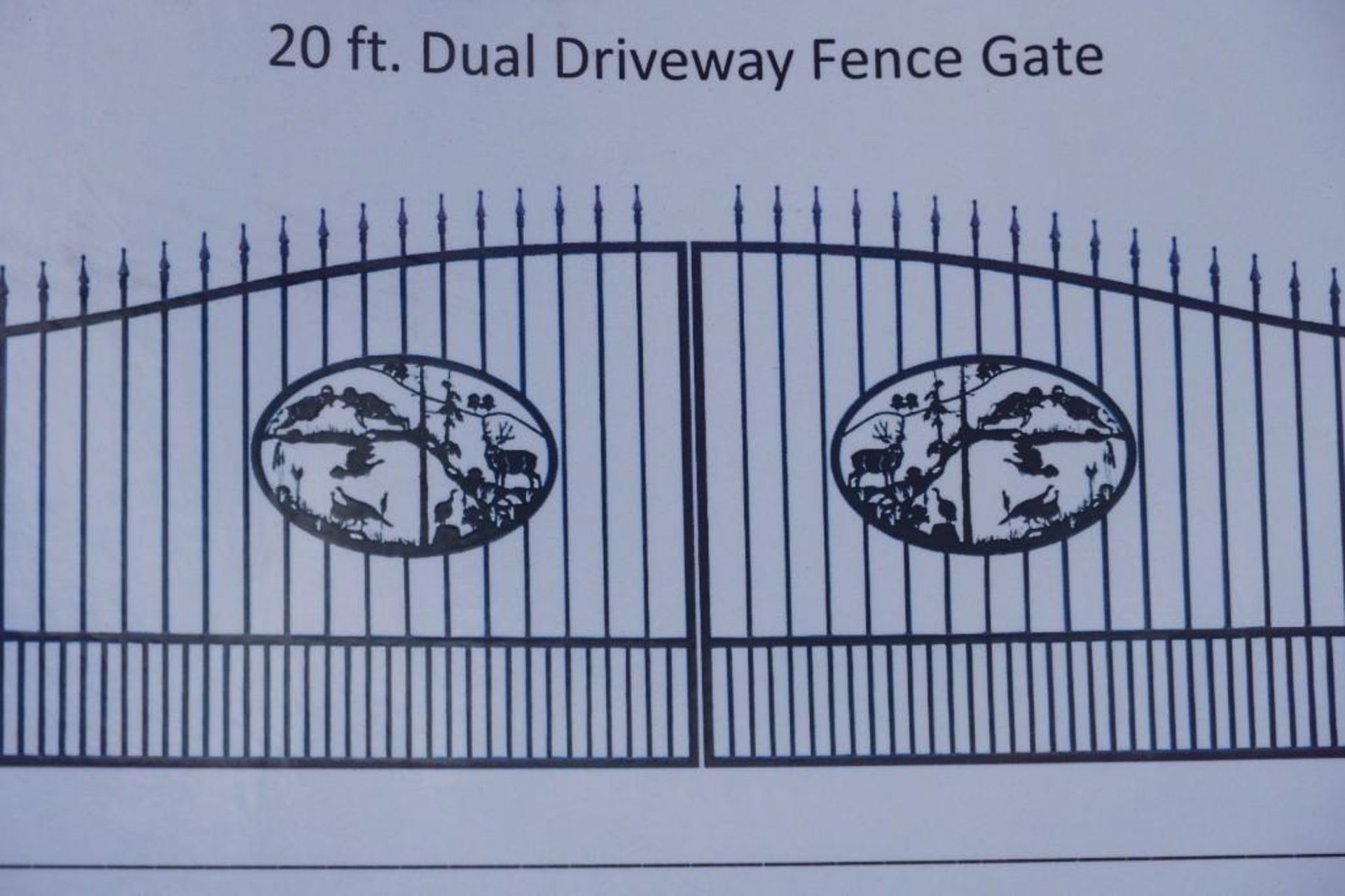 New 20' Bi-Parting Wrought Iron Driveway Gate - Image 8 of 8