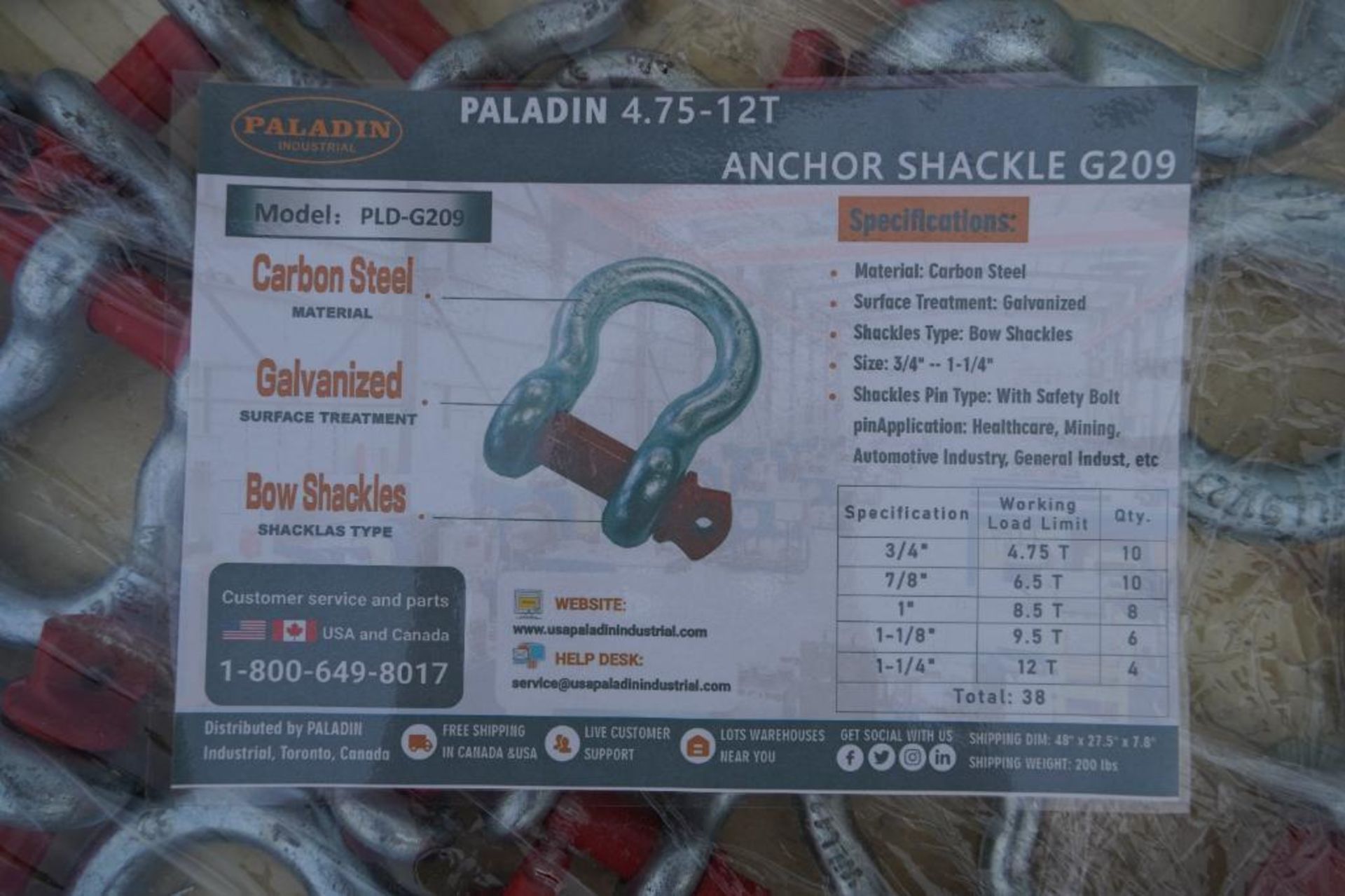 New Paladin 4.75-12T Anchor Shackle G210 - Image 2 of 2