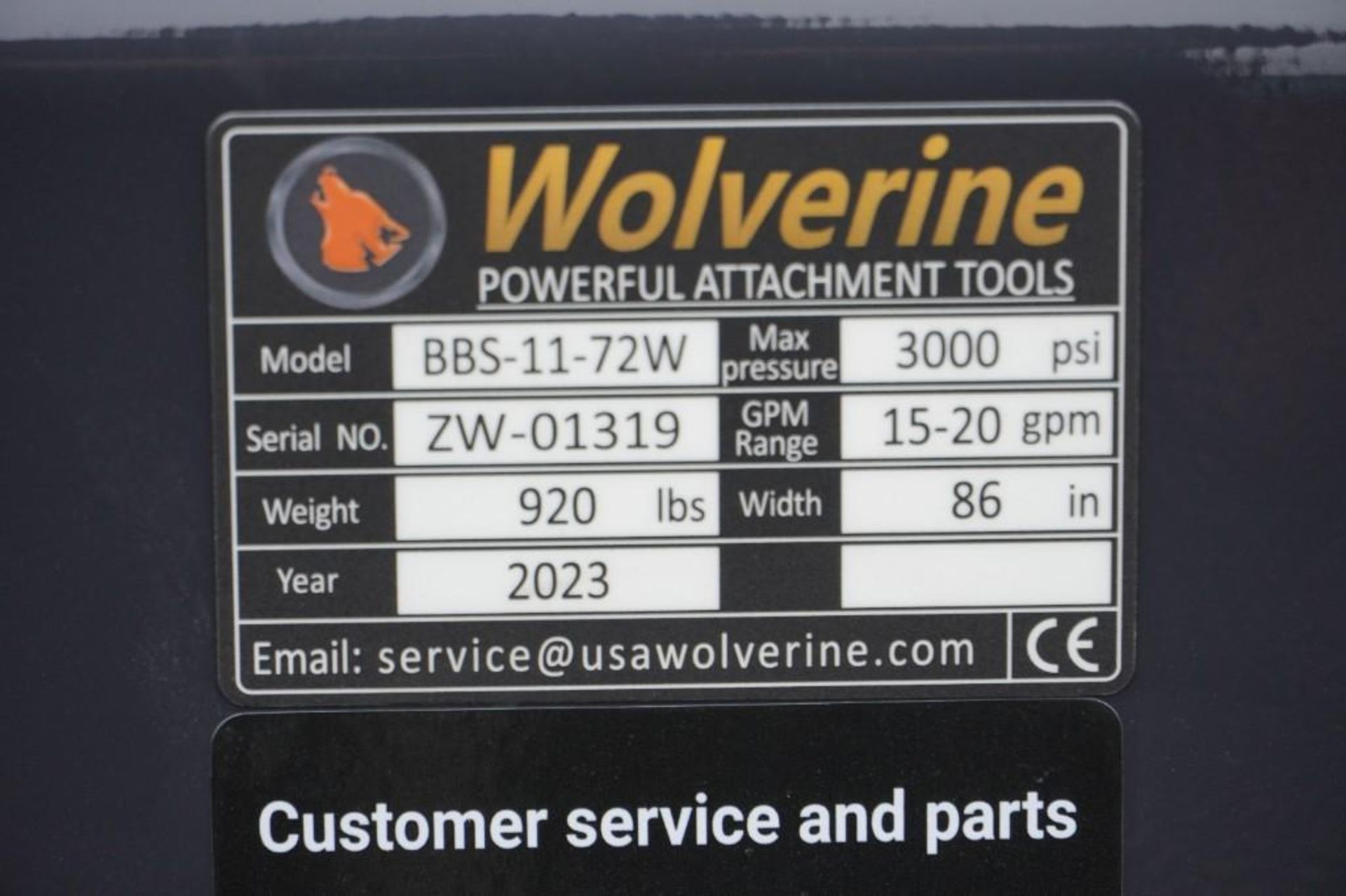 New! 2023 Wolverine Skid Steer Boxbroom Sweeper Attachment - Image 5 of 5