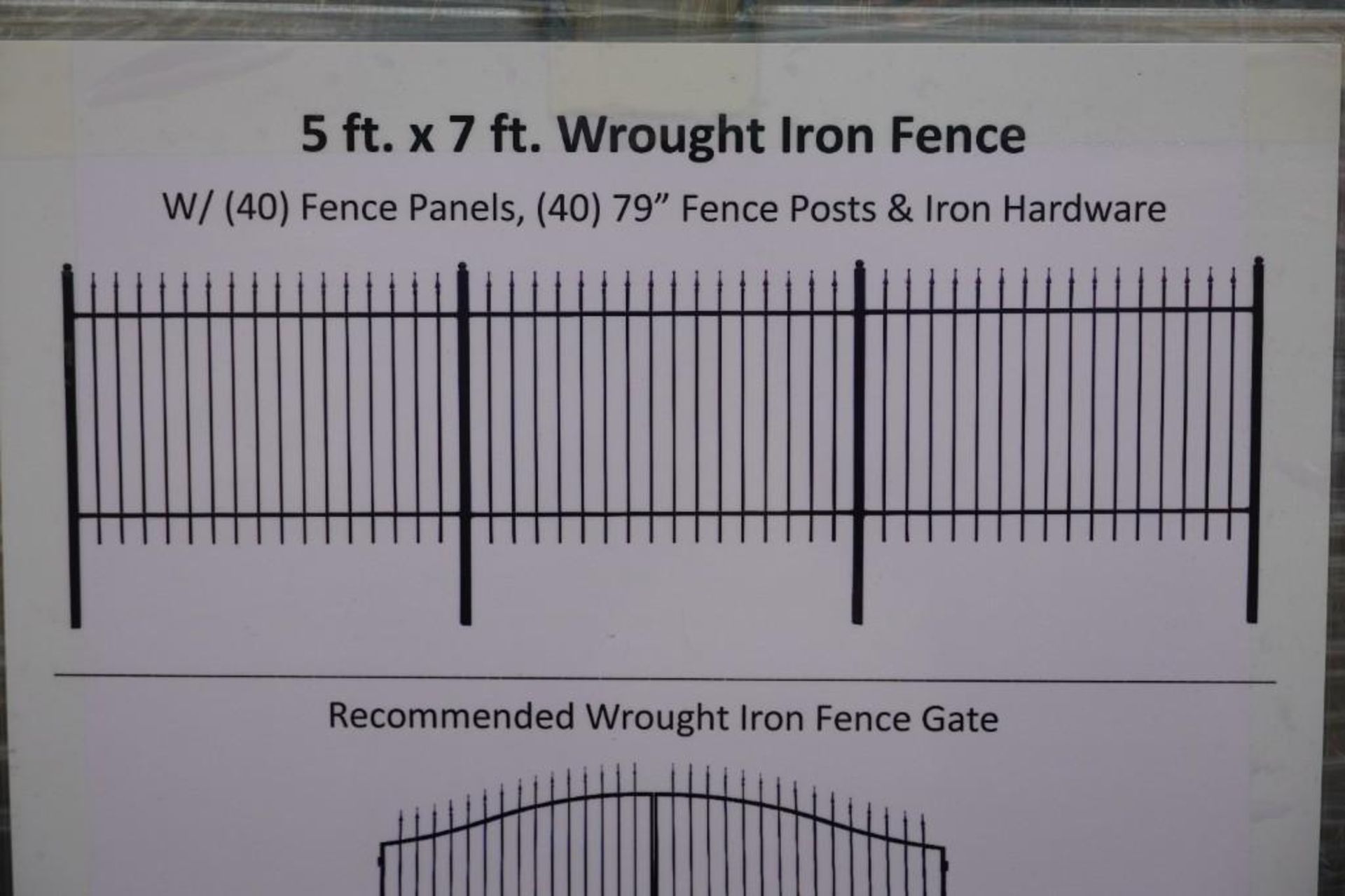 New 7' x 5' Wrought Iron Fencing - Bild 4 aus 14