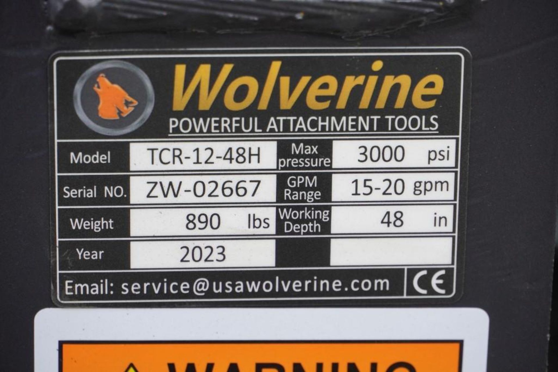 New! 2023 Wolverine Skid Steer Trencher Attachment - Image 5 of 5