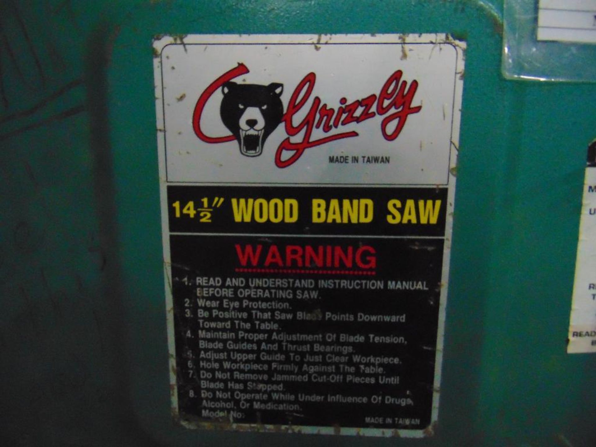 Grizzly 14 1/2" Wood Band Saw* - Image 10 of 10