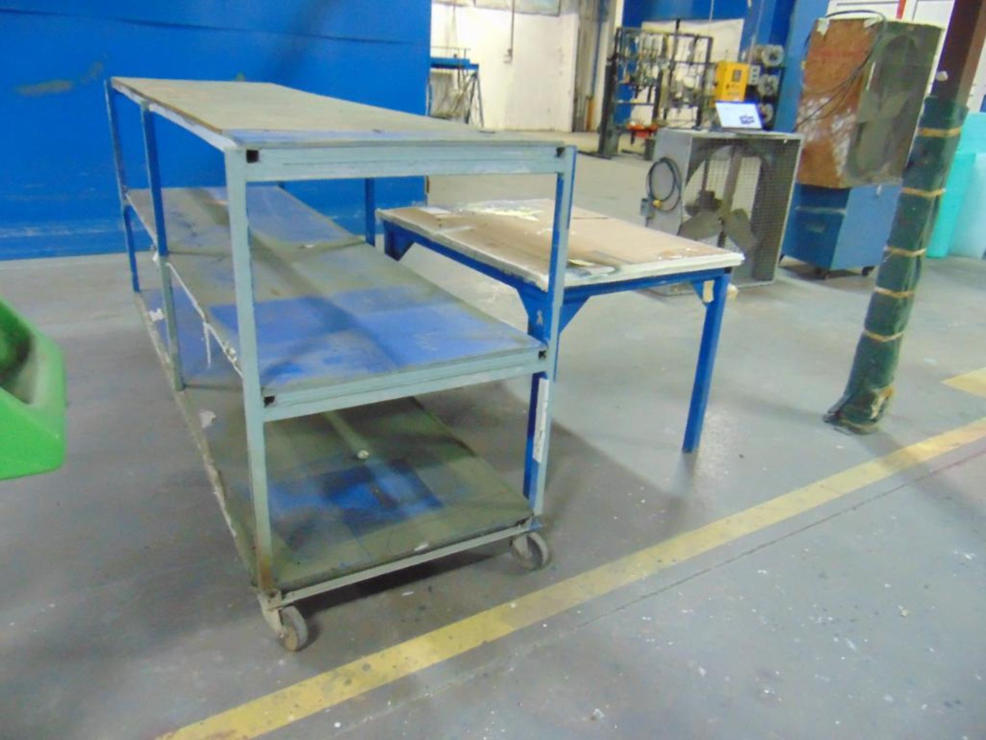 Rolling Steel Rack and Steel Table* - Image 3 of 4