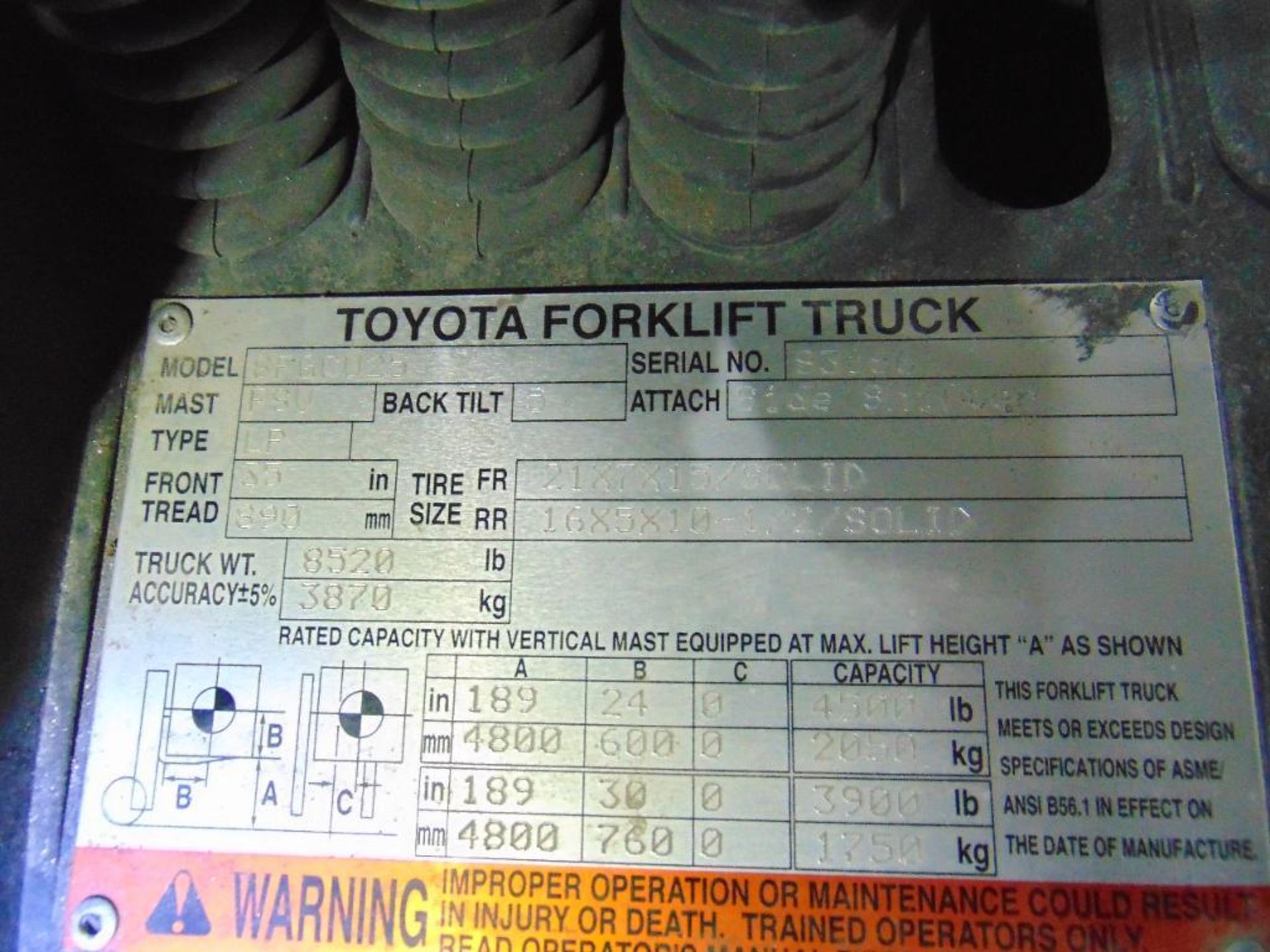 Toyota 8FGCU25 Forklift - Bild 13 aus 17