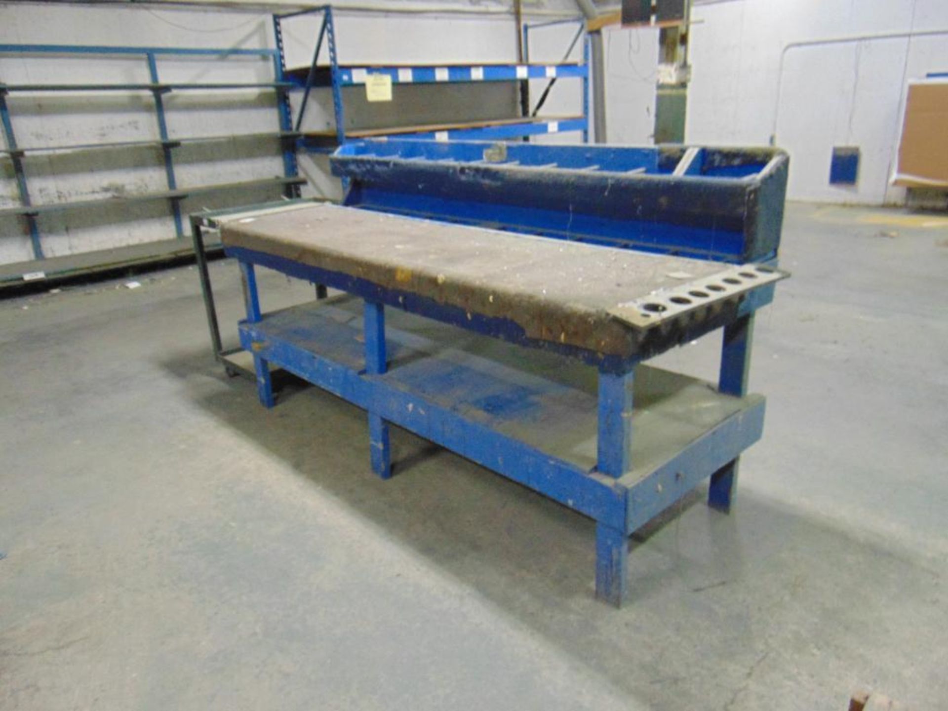 Rolling Steel Cart and Wooden Bench* - Image 2 of 4