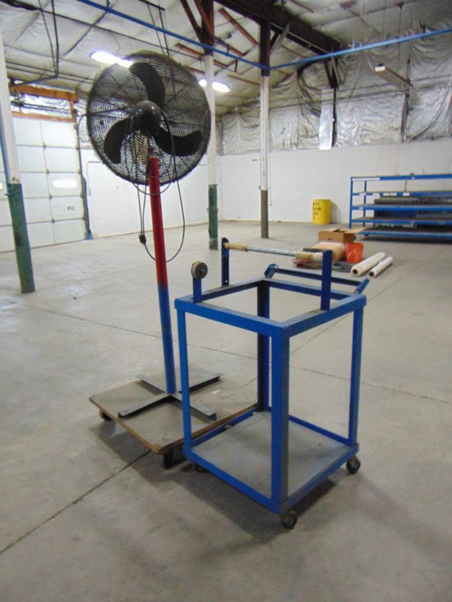 Pedestal Fan and Rolling Steel Cart* - Image 3 of 4