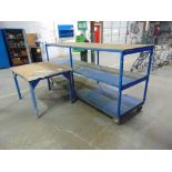 Rolling Steel Rack and Steel Table*