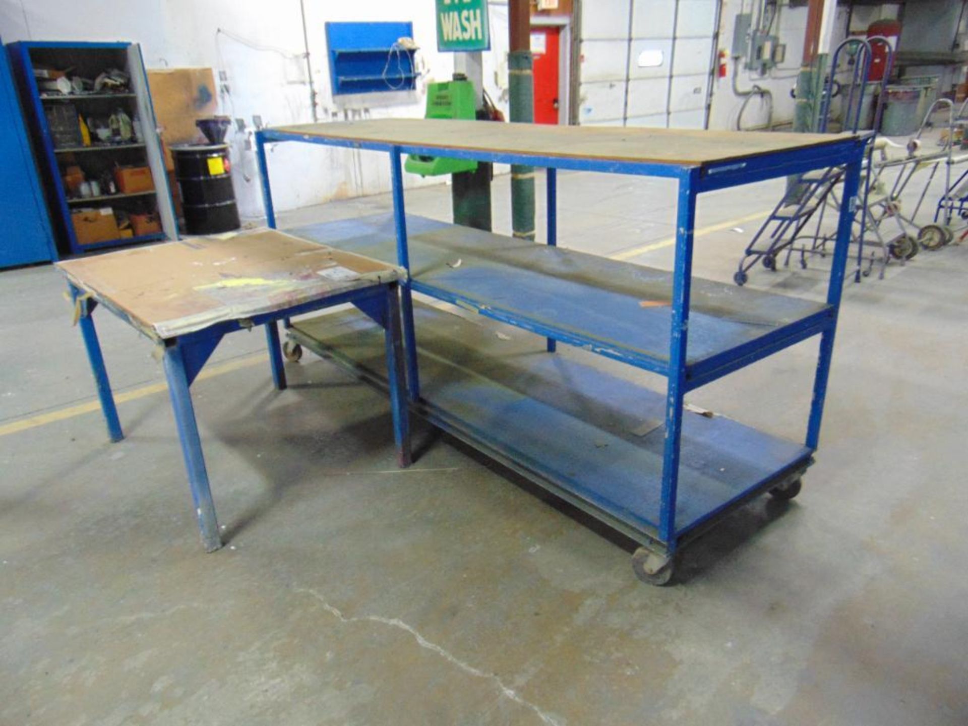 Rolling Steel Rack and Steel Table*