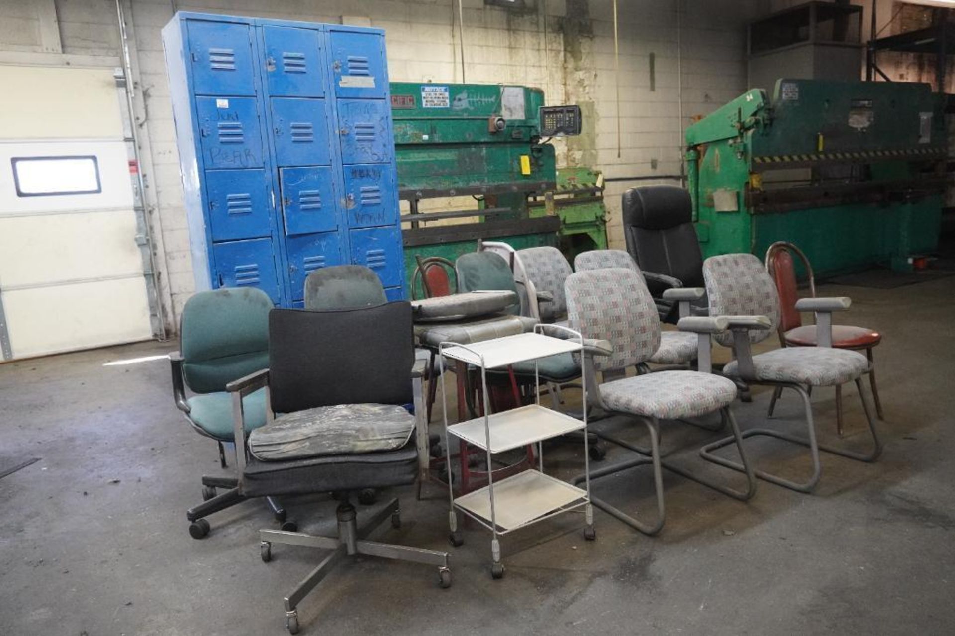 Assorted Chairs and Locker