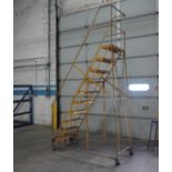10 Step Rolling Safety Ladder