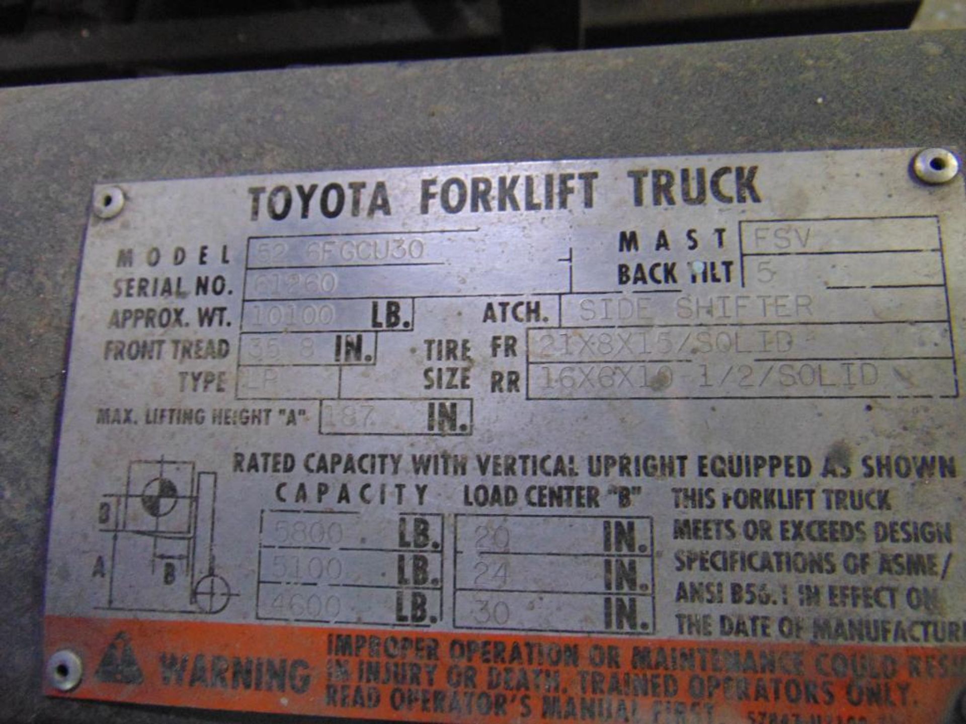 Toyota 52-6FGCU30 Forklift - Image 13 of 18