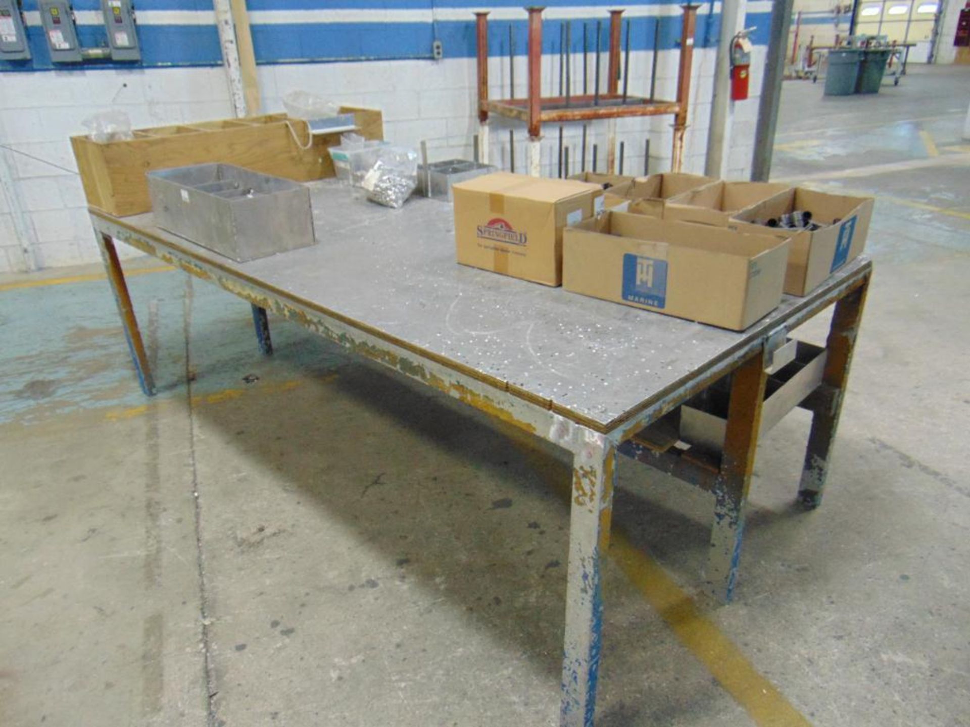 Aluminum Bench and Contents