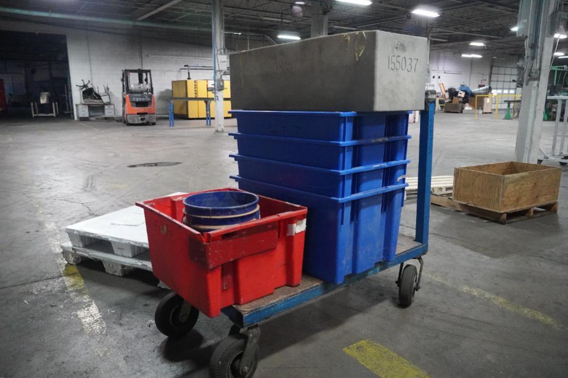 Rolling Cart with Storage Totes - Image 2 of 5