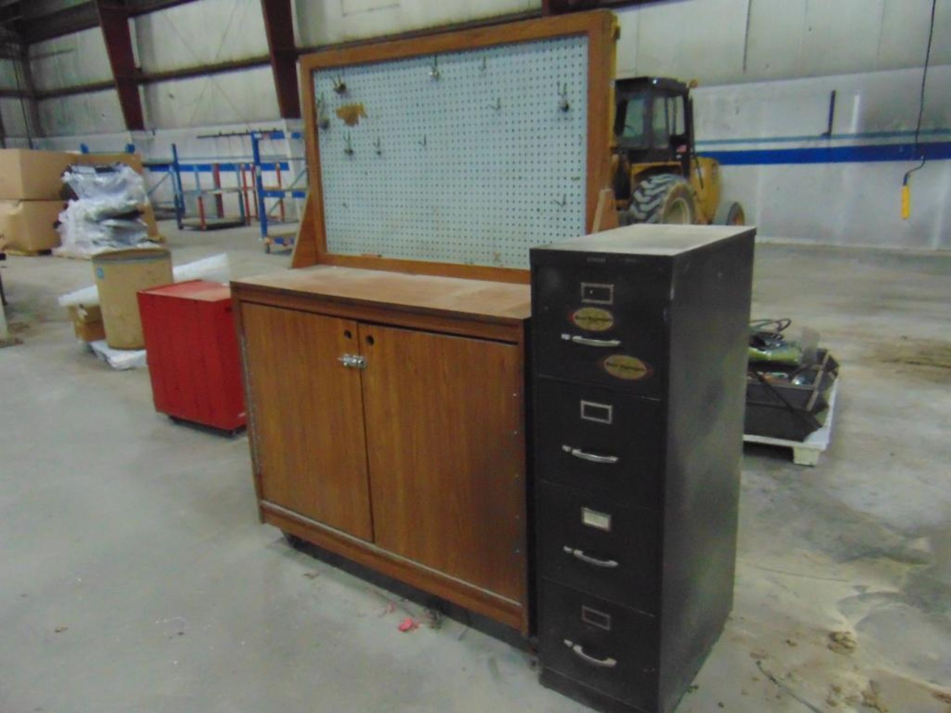 Wooden Bench and Filing Cabinet*