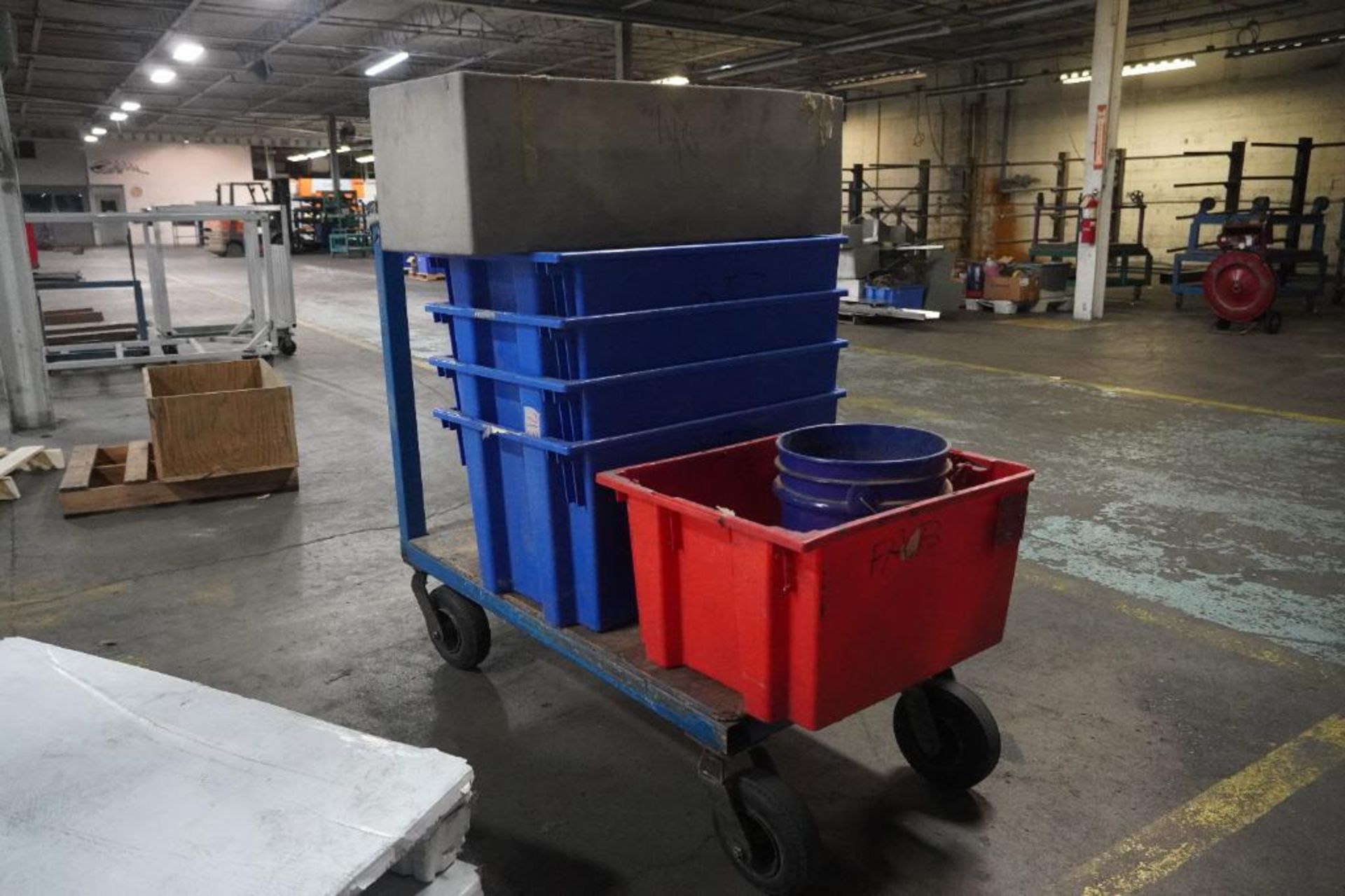 Rolling Cart with Storage Totes - Image 3 of 5