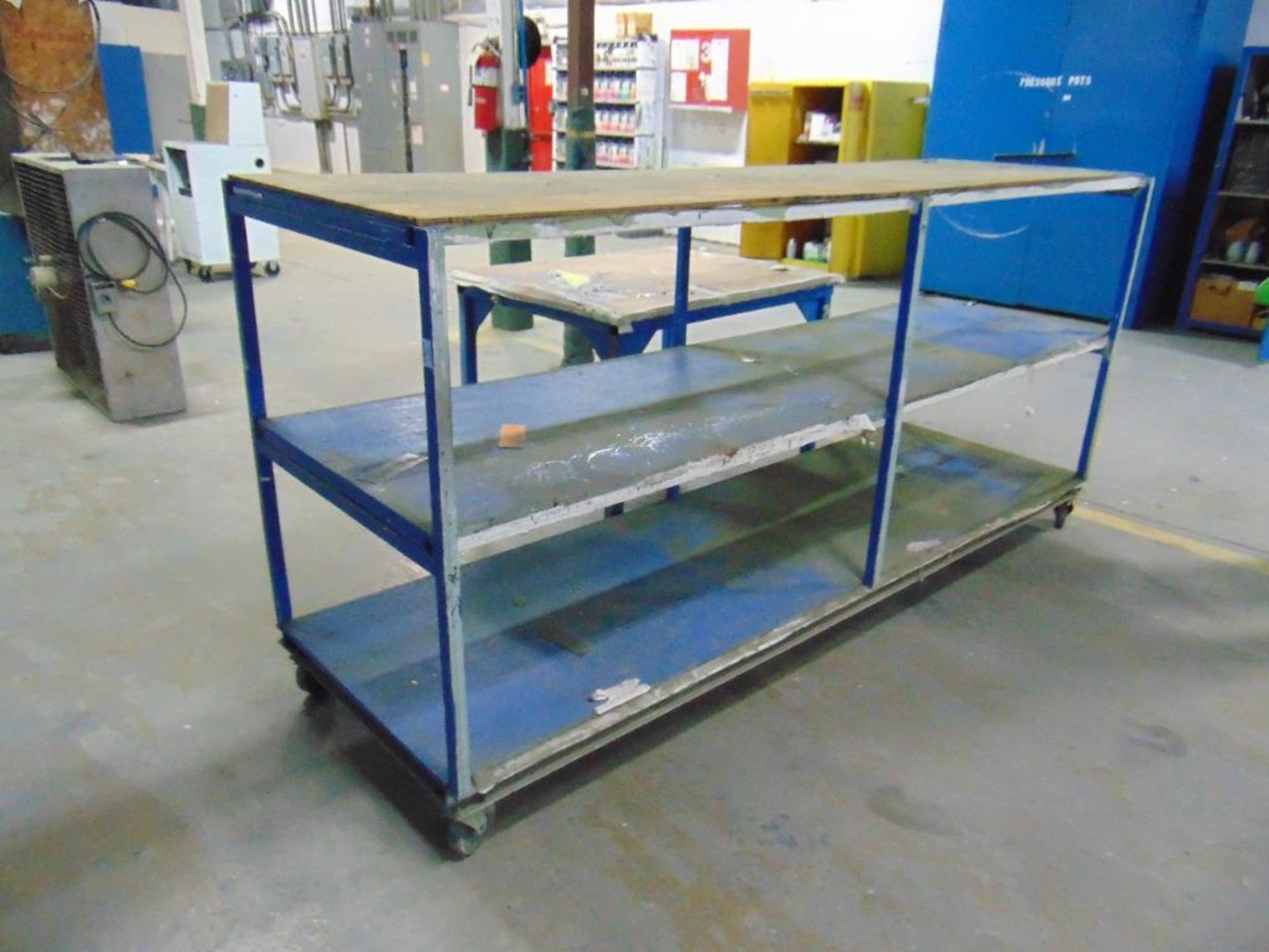 Rolling Steel Rack and Steel Table* - Image 2 of 4