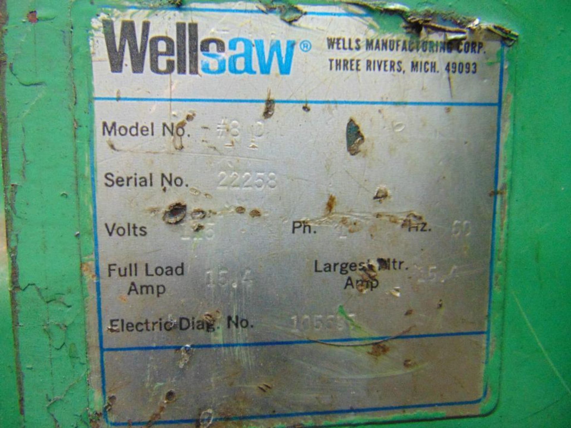 Wellsaw Model 8 Metal Band Saw - Image 3 of 5