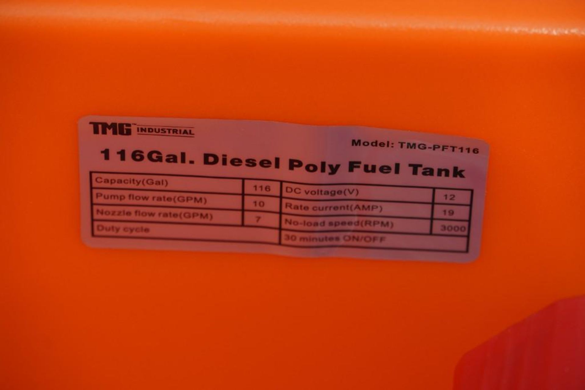 New TMG-DFT116 Diesel Poly Fuel Tank - Image 6 of 6