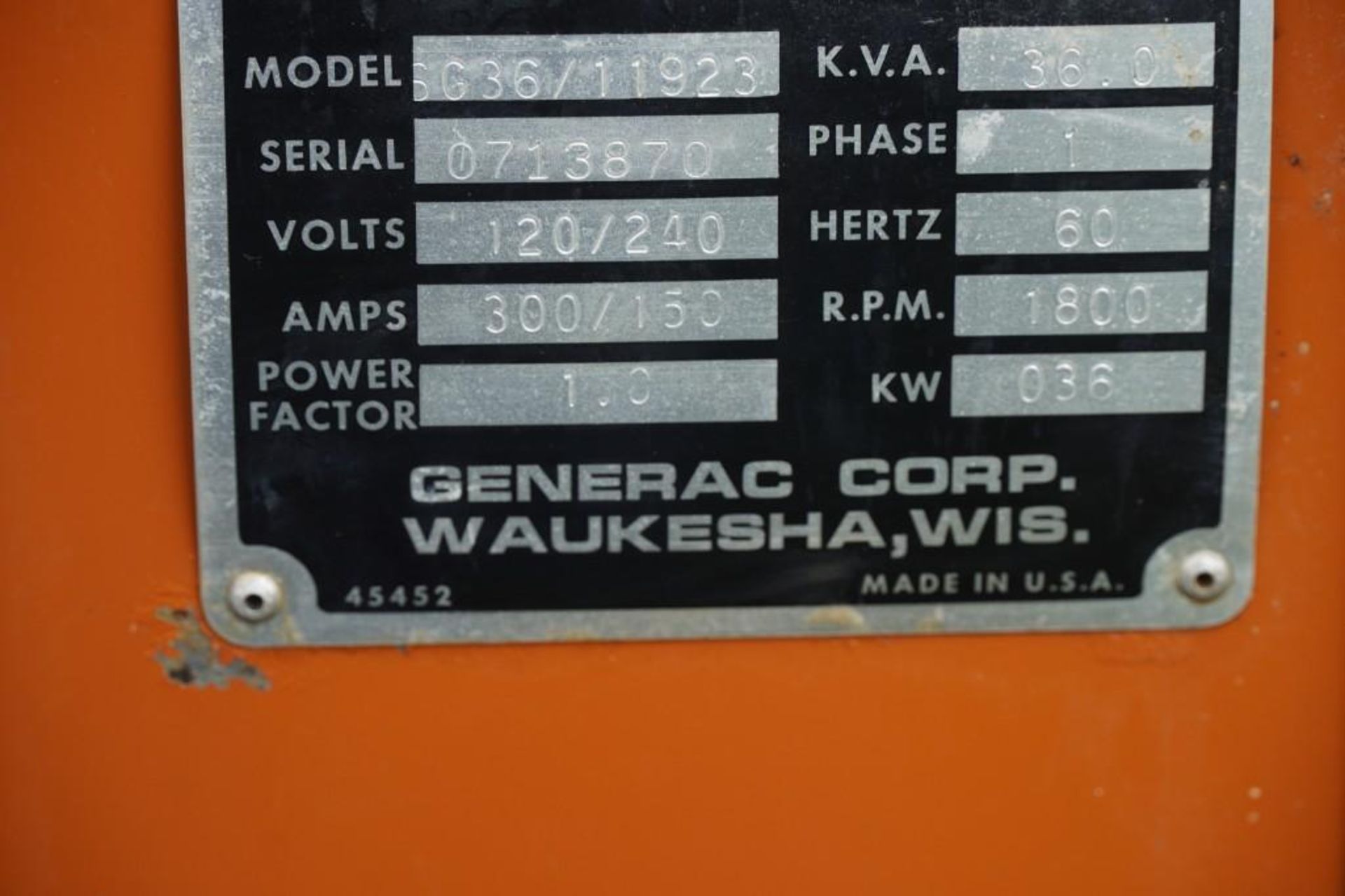 Generac 36KW Generator w/ Radiator - Image 3 of 37