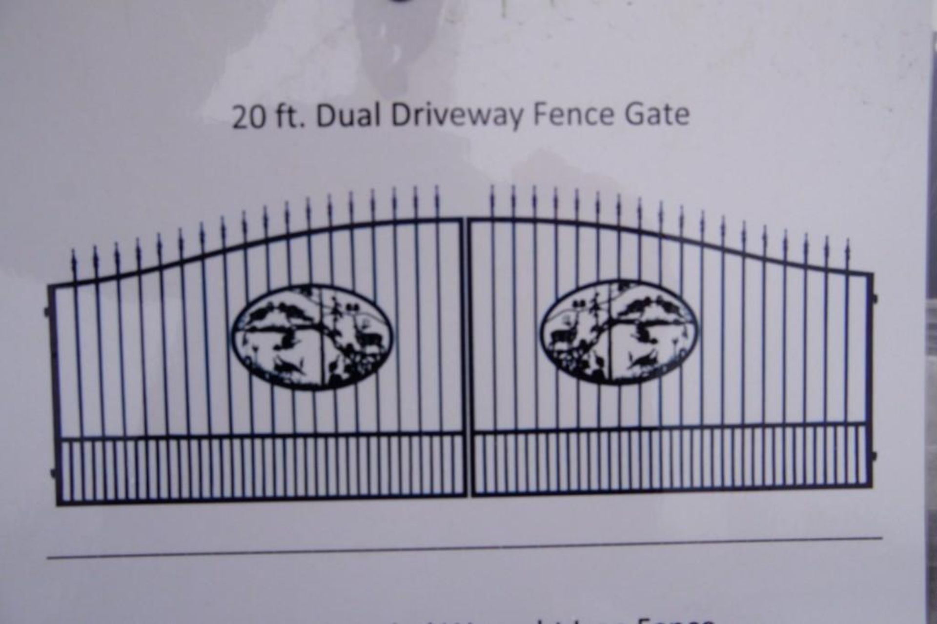 New 20' Bi-Parting Wrought Iron Driveway Gate