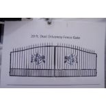 New 20' Bi-Parting Wrought Iron Driveway Gate