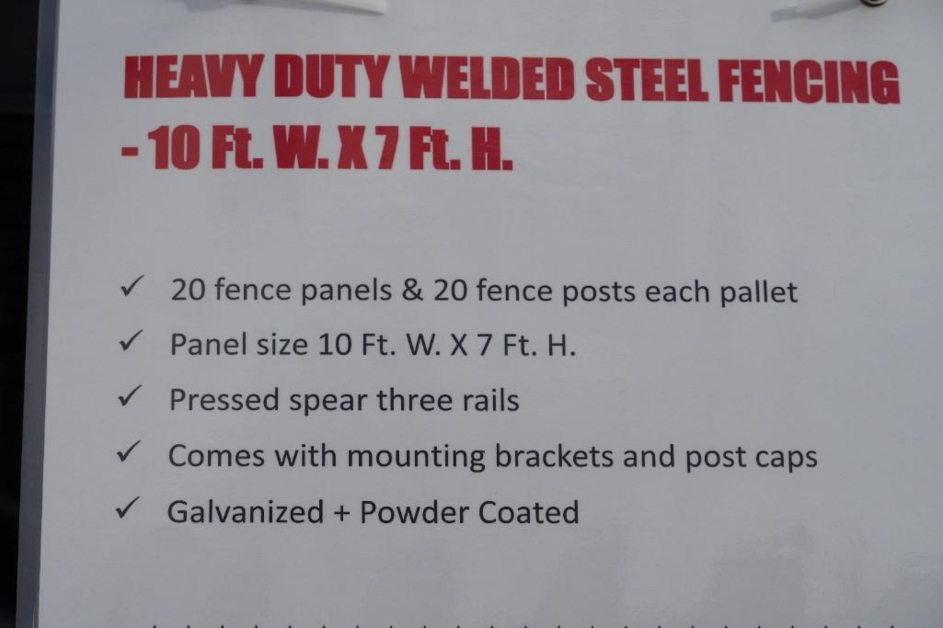 New Heavy Duty Welded Steel Fence - Image 2 of 7