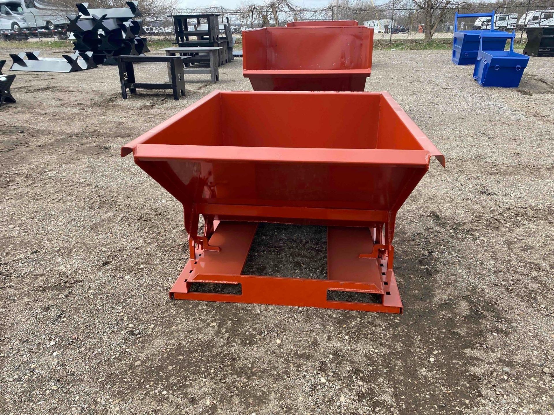 New 1.5 Cubic Yard Self Dumping Hopper with Fork Pockets - Image 2 of 7