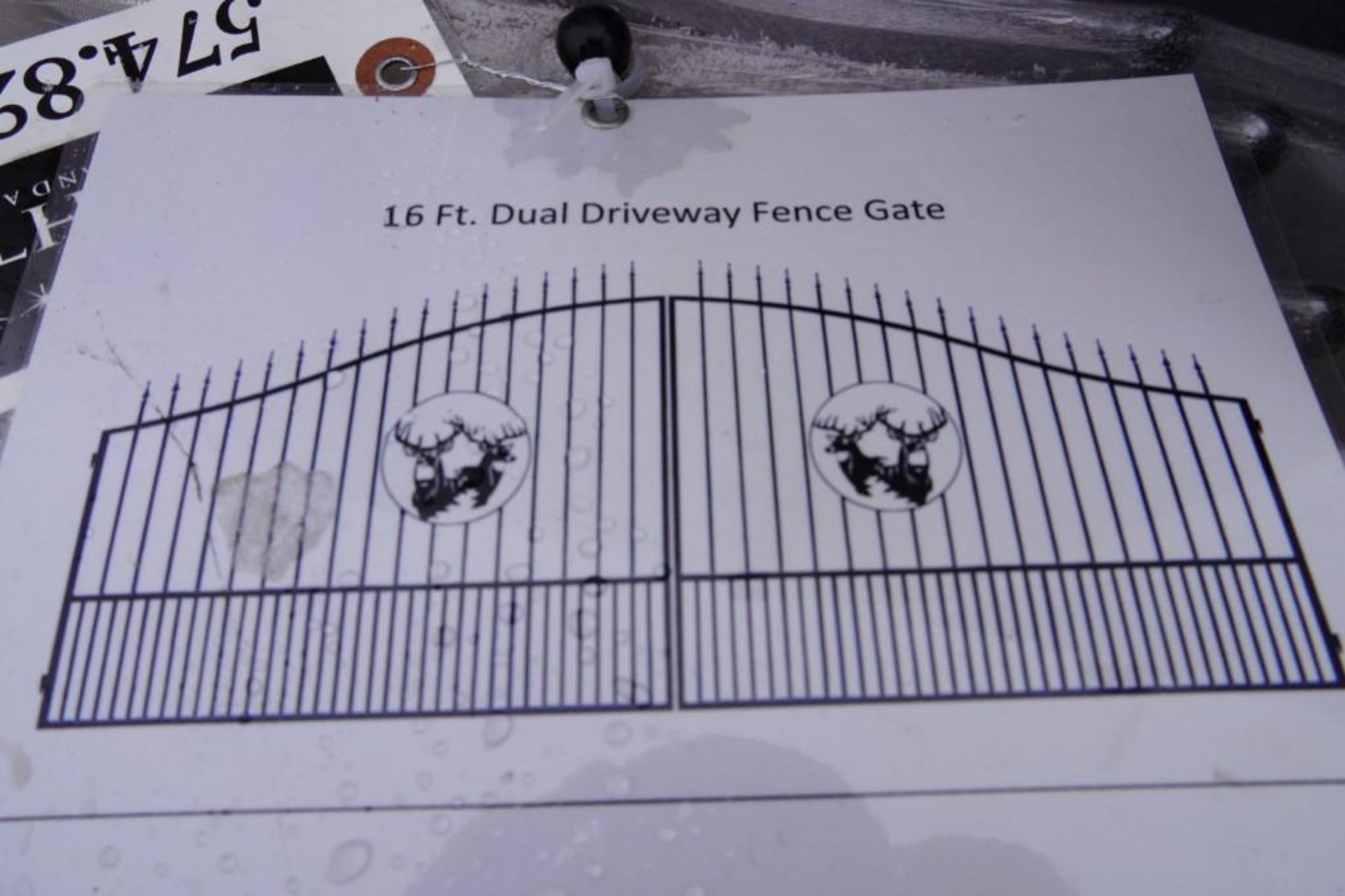 New 16' Bi-Parting Wrought Iron Driveway Gate