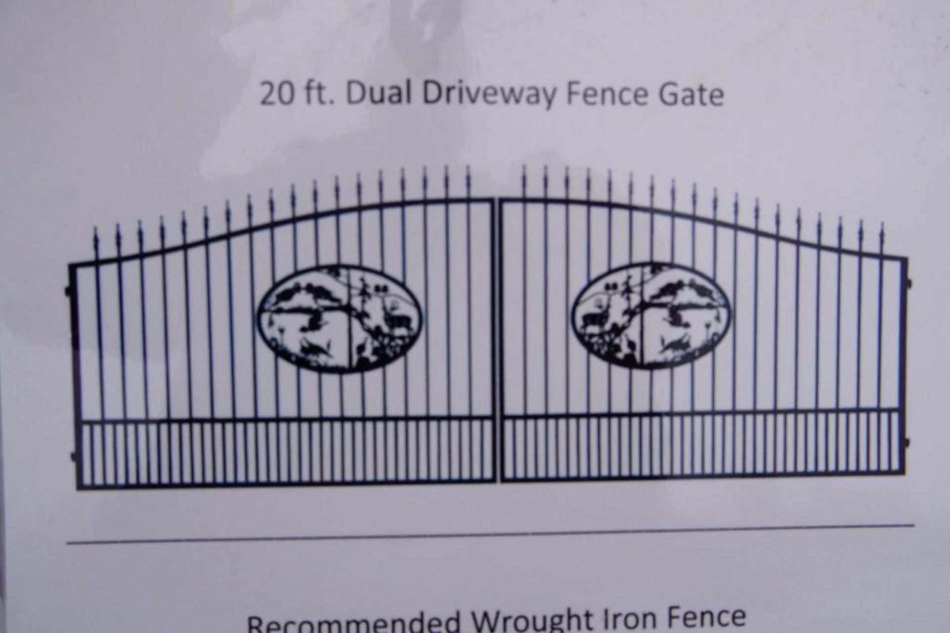 New 20' Bi-Parting Wrought Iron Driveway Gate