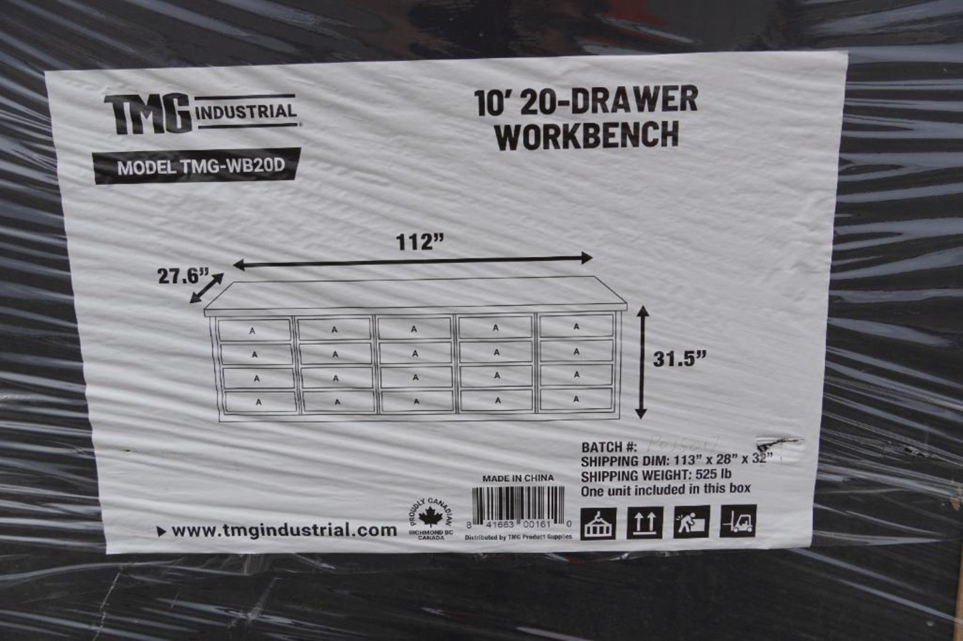New TMG-WB20D 10' 20-Drawer Workbench - Image 5 of 6