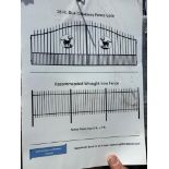 New 16' Bi-Parting Wrought Iron Driveway Gate