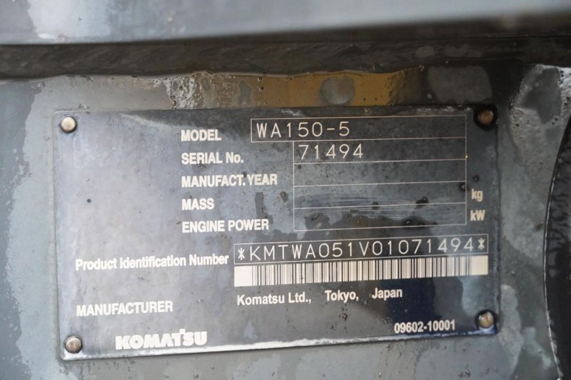 Komatsu WA150-5 Wheel Loader - Image 11 of 68