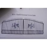 New 20' Bi-Parting Wrought Iron Driveway Gate