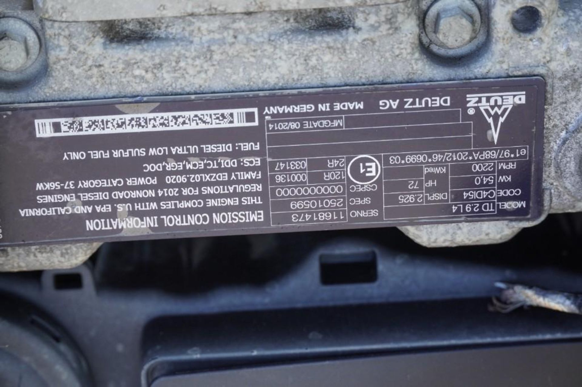 2014 Deutz D2.9L4 Power Unit - Image 10 of 11